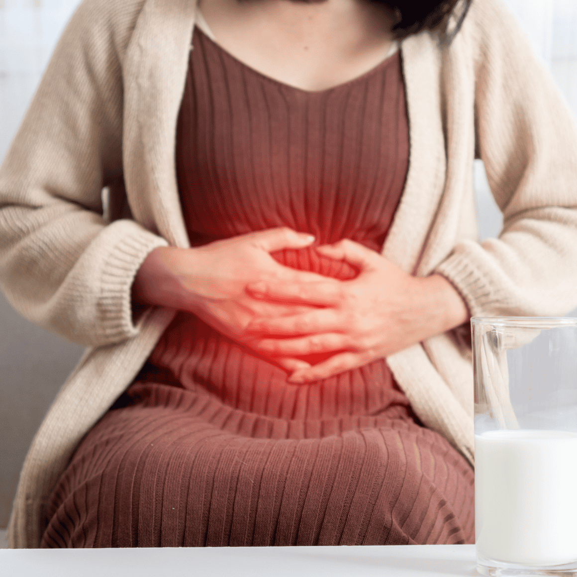 Aufgeblähter Unterbauch bei Frauen