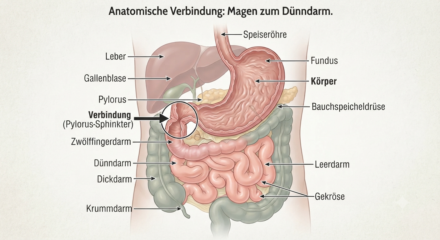 Zusammenhang zwischen Magen und Darm